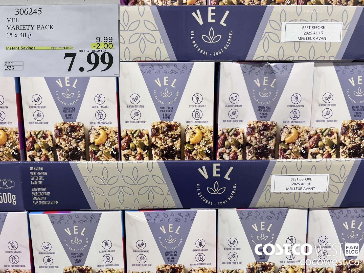 306245 VEL VARIETY PACK 15 x 40g ($2.00 INSTANT SAVINGS EXPIRES ON 2024-05-26) $7.99