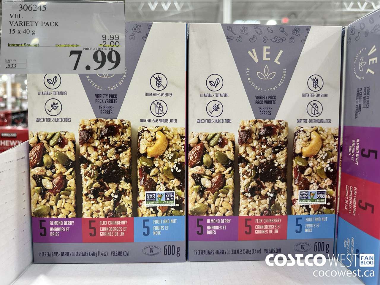 306245 VEL VARIETY PACK 15 x 40g ($2.00 INSTANT SAVINGS EXPIRES ON 2024-05-26) $7.99