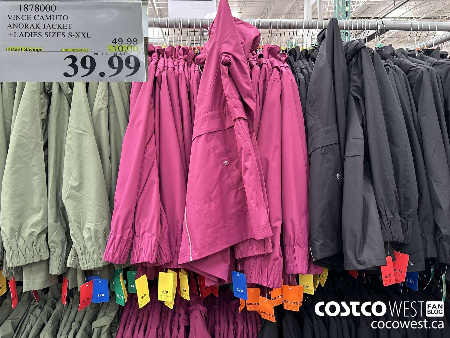 1878000 VINCE CAMUTO ANORAK JACKET LADIES SIZES S-XXL ($10.00 INSTANT SAVINGS EXPIRES ON 2024-05-12) $39.99