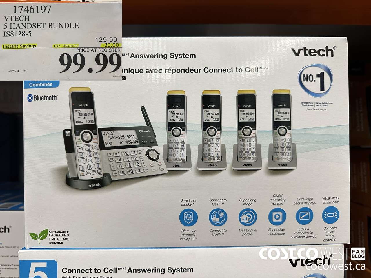 1746197 VTECH 5 HANDSET BUNDLE IS8128-5 ($30.00 INSTANT SAVINGS EXPIRES ON 2024-05-29) $99.99