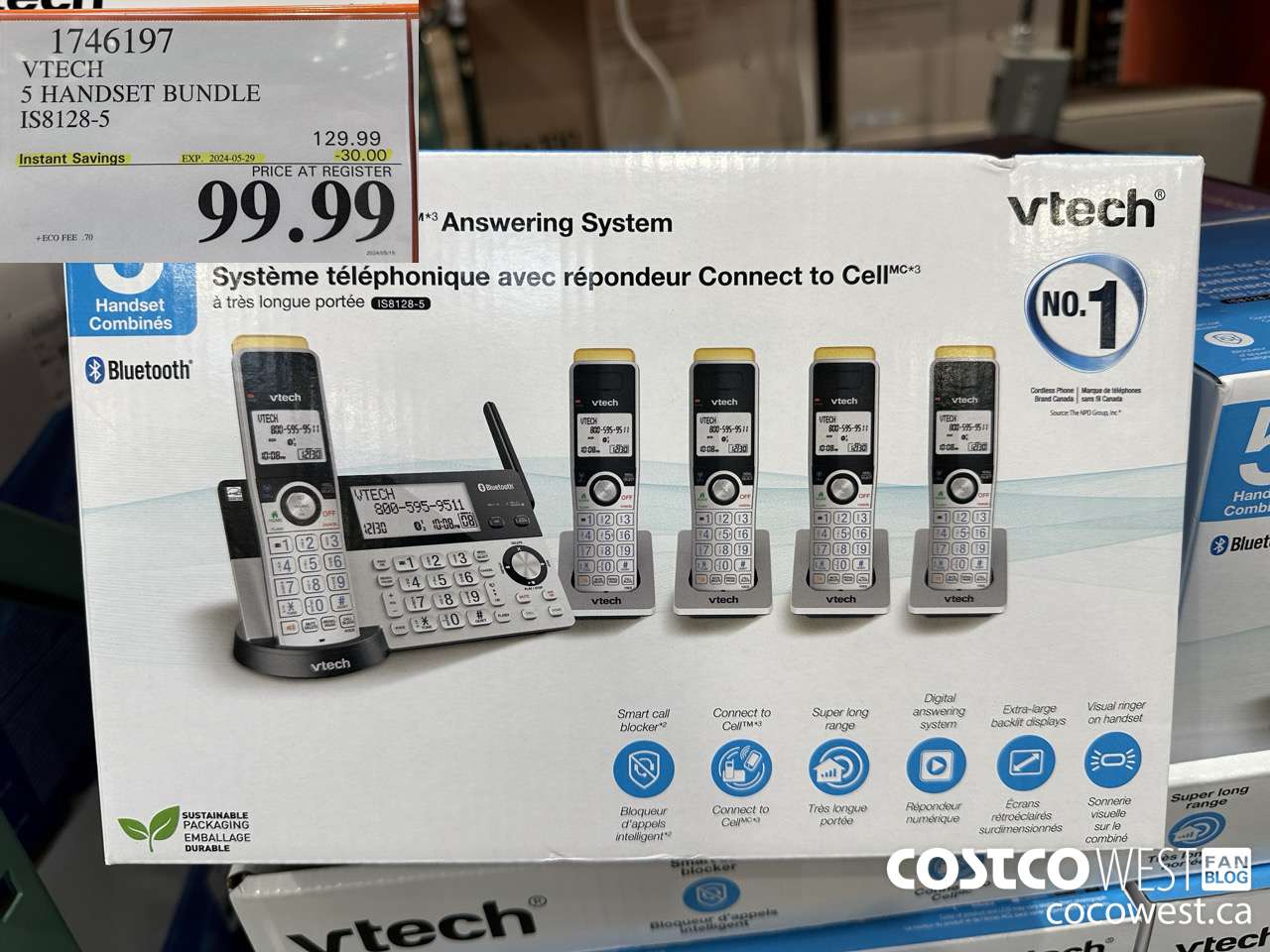 1746197 VTECH 5 HANDSET BUNDLE IS8128-5 ($30.00 INSTANT SAVINGS EXPIRES ON 2024-05-29) $99.99
