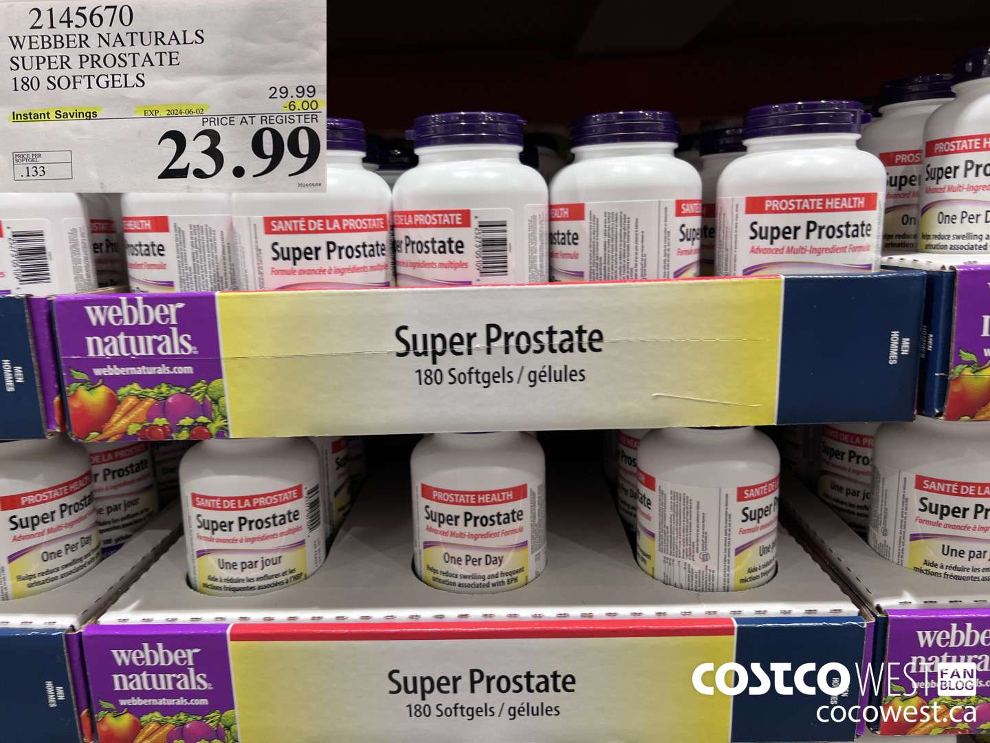 2145670 WEBBER NATURALS SUPER PROSTATE ADVANCED FORMULA 180 SOFTGELS ($6.00 INSTANT SAVINGS EXPIRES ON 2024-06-02) $23.99