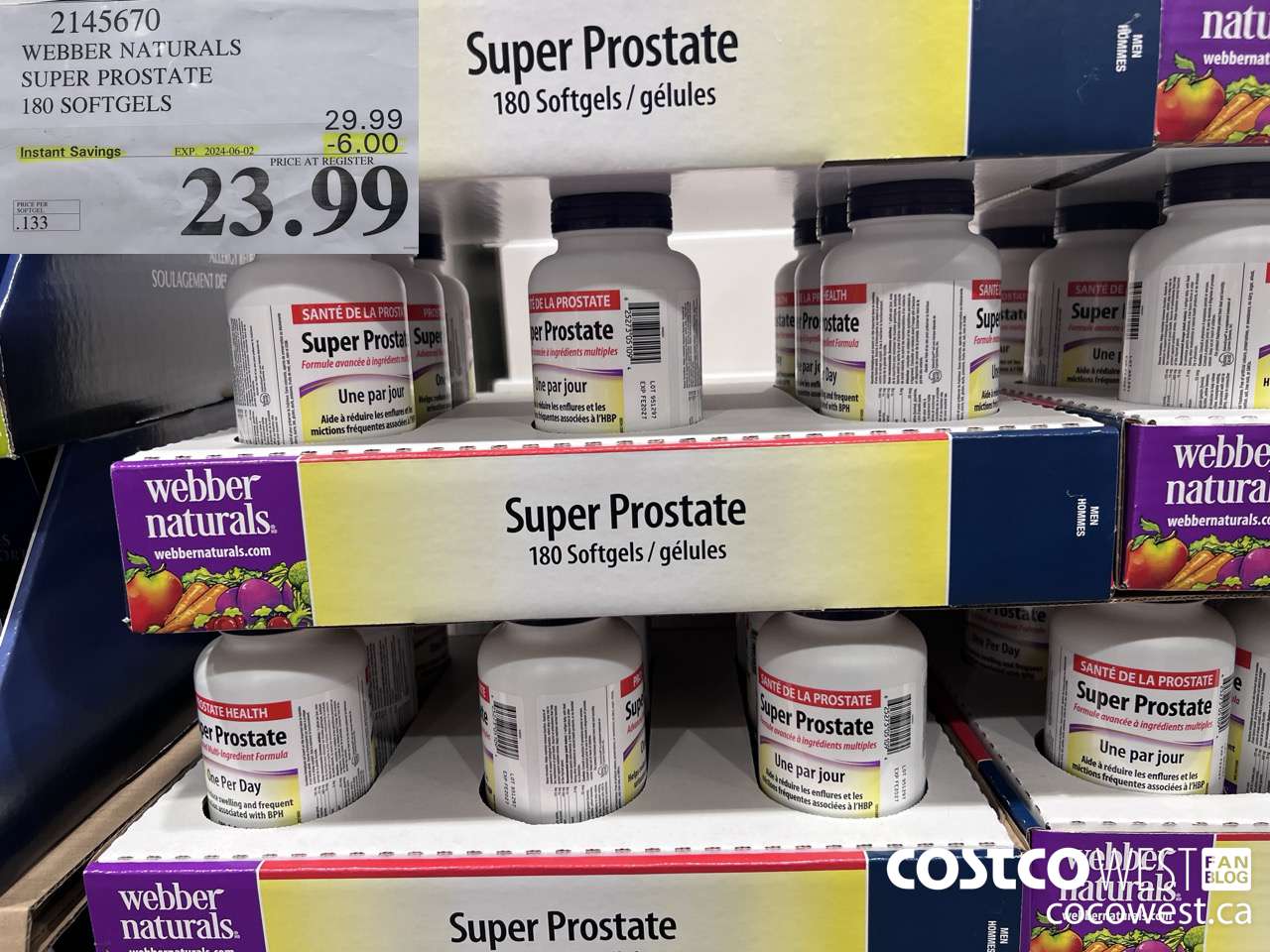 2145670 WEBBER NATURALS SUPER PROSTATE ADVANCED FORMULA 180 SOFTGELS ($6.00 INSTANT SAVINGS EXPIRES ON 2024-06-02) $23.99