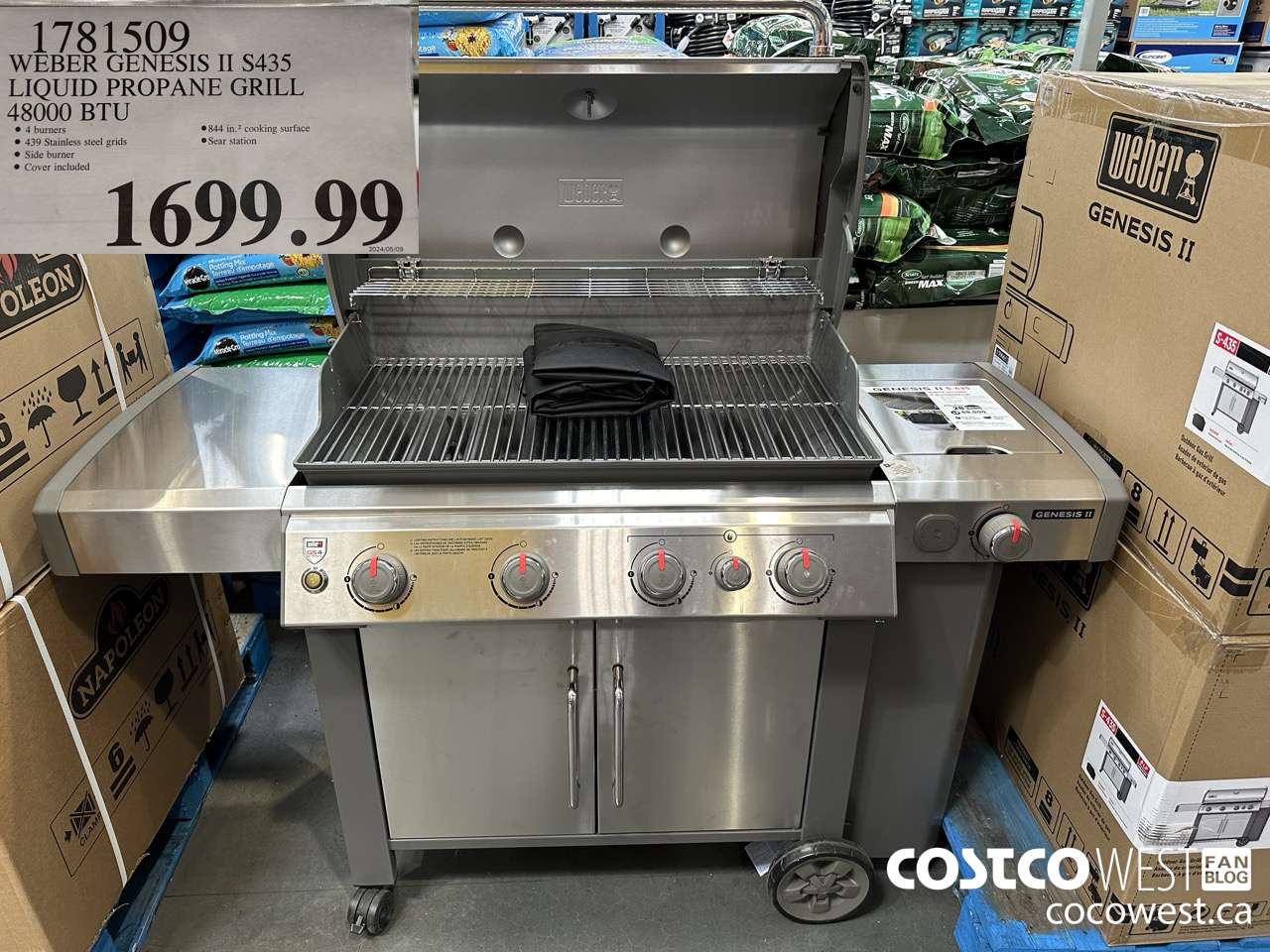1781509 WEBER GENESIS II S435 LIQUID PROPANE GRILL 48000 BTU $1699.99