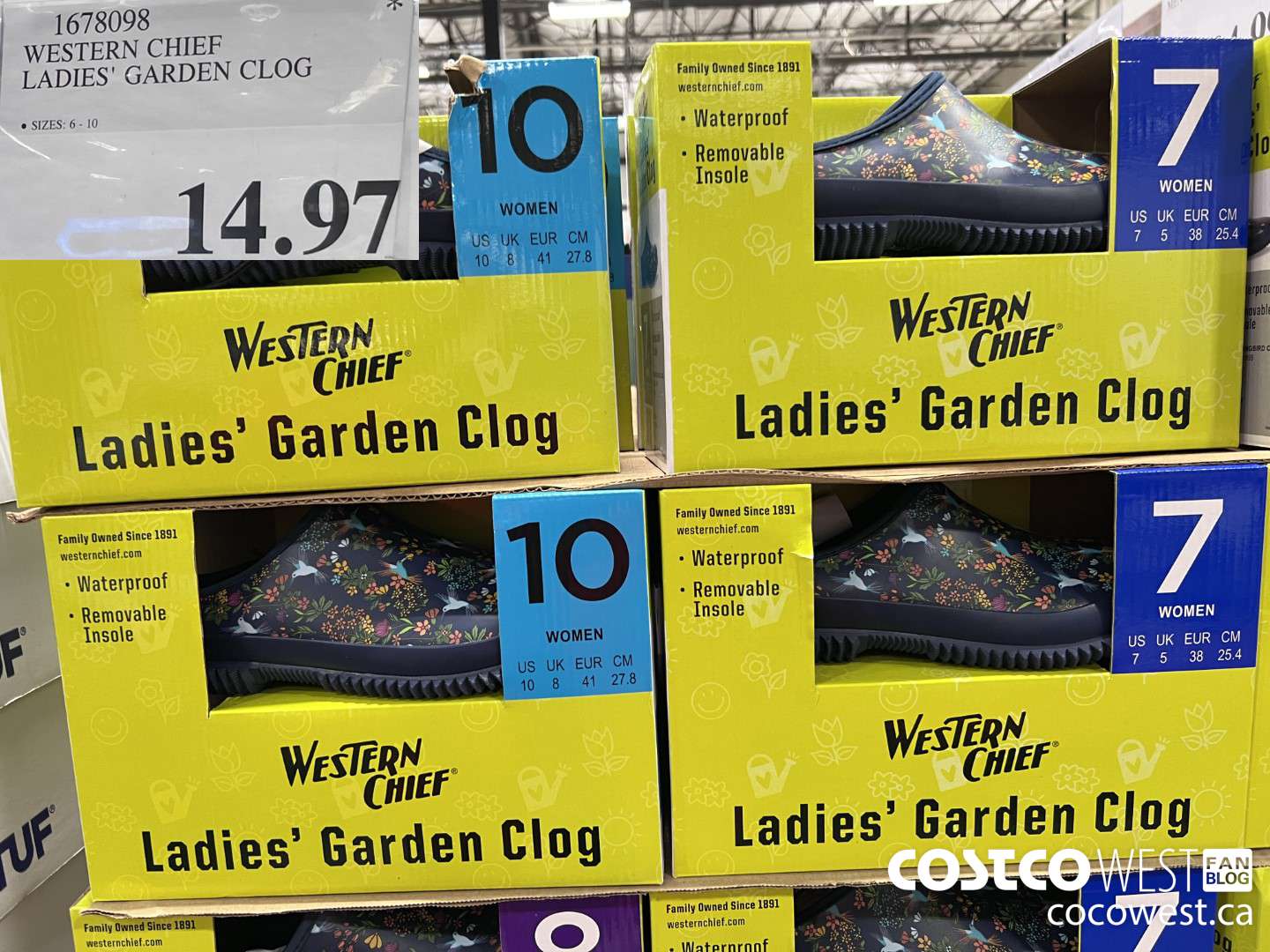 1678098 WESTERN CHIEF LADIES' GARDEN CLOG $14.97