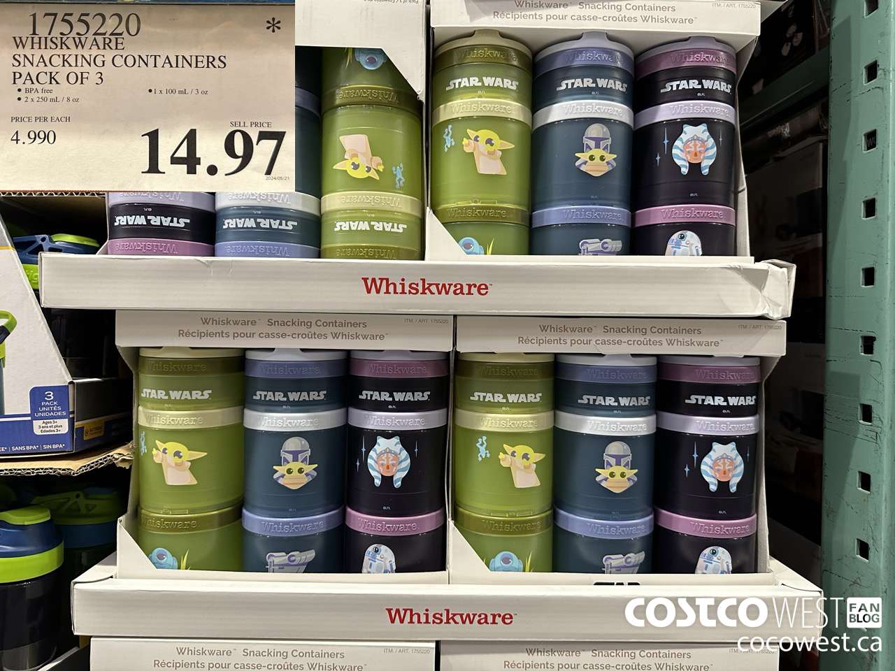 1755220 WHISKWARE SNACKING CONTAINERS PACK OF 3 $14.97