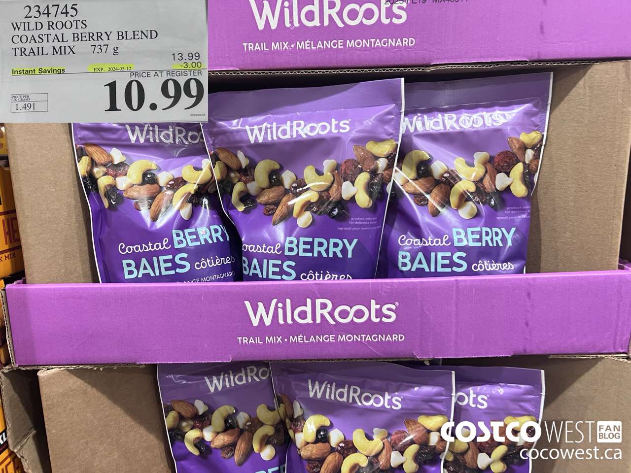 234745 WILD ROOTS COASTAL BERRY BLEND TAIL MIX 737 G ($3.00 INSTANT SAVINGS EXPIRES ON 2024-05-12) $10.99