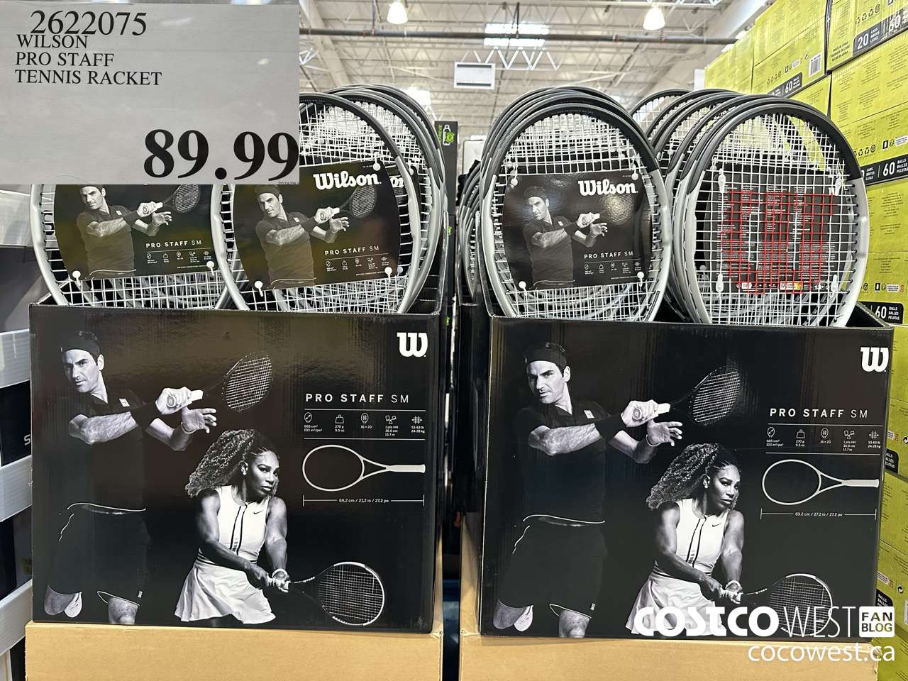 2622075 WILSON PRO STAFF TENNIS RACKET $89.99