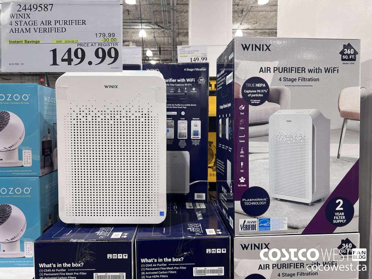 2449587 WINIX 4 STAGE AIR PURIFIER AHAM VERIFIED ($30.00 INSTANT SAVINGS EXPIRES ON 2024-08-23) $149.99