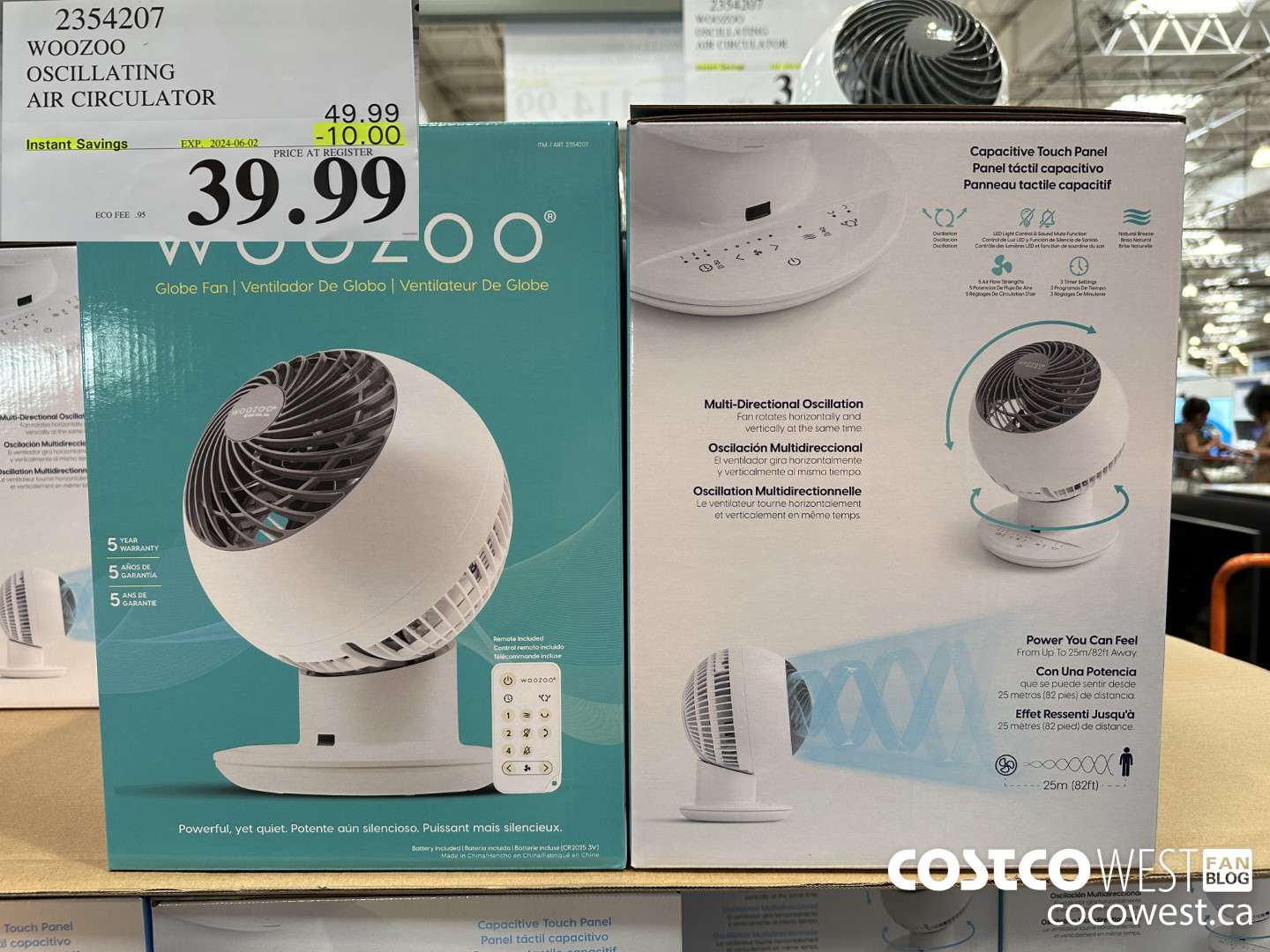 2354207 WOOZOO OSCILLATING AIR CIRCULATOR ($10.00 INSTANT SAVINGS EXPIRES ON 2024-06-02) $39.99