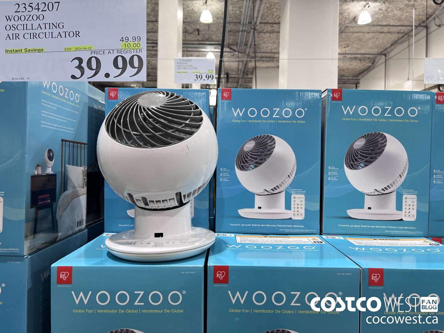 2354207 WOOZOO OSCILLATING AIR CIRCULATOR ($10.00 INSTANT SAVINGS EXPIRES ON 2024-06-02) $39.99