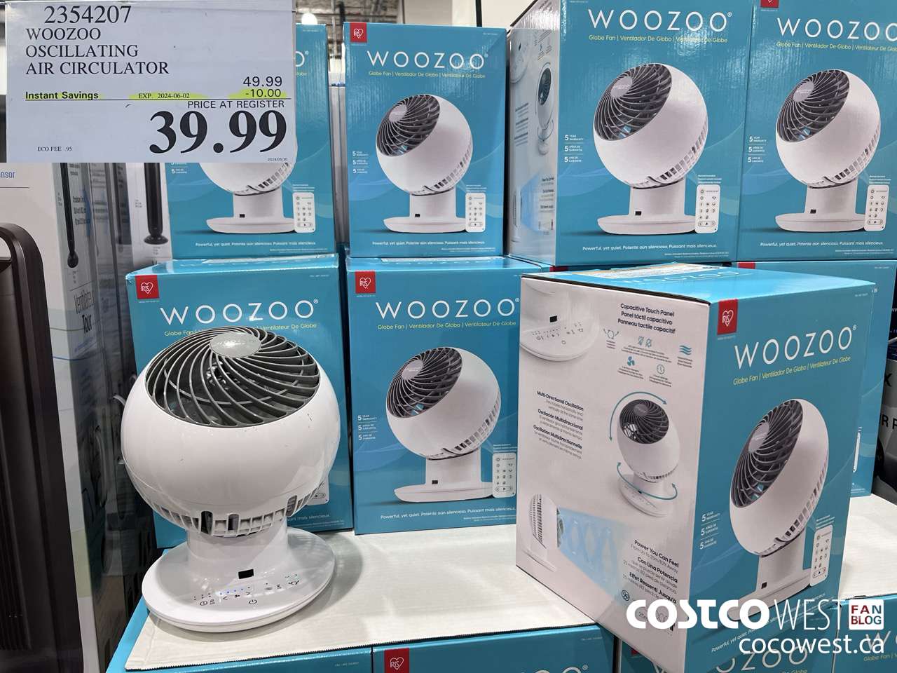 2354207 WOOZOO OSCILLATING AIR CIRCULATOR ($10.00 INSTANT SAVINGS EXPIRES ON 2024-06-02) $39.99