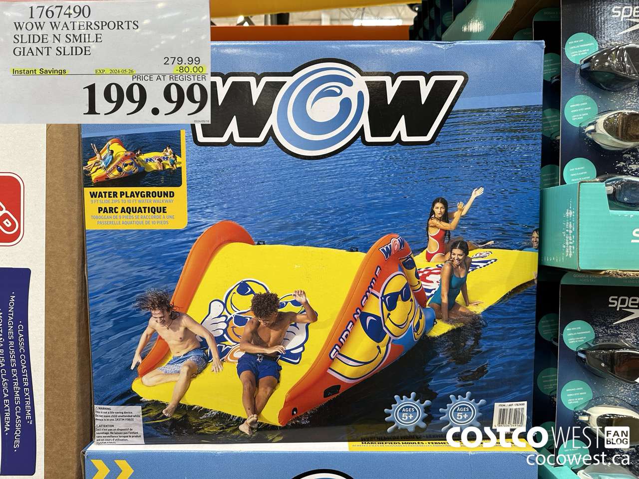 1767490 WOW WATERSPORTS SLIDE N SMILE GIANT SLIDE ($80.00 INSTANT SAVINGS EXPIRES ON 2024-05-26) $199.99