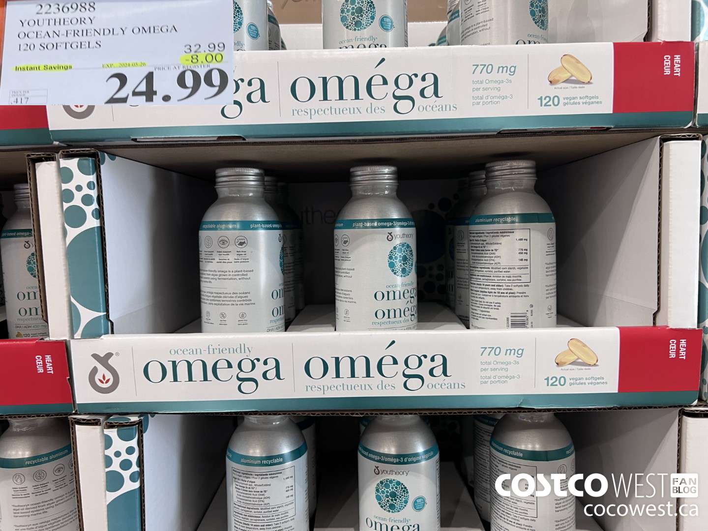 2236988 YOUTHEORY OCEAN-FRIENDLY OMEGA 120 SOFTGELS ($8.00 INSTANT SAVINGS EXPIRES ON 2024-05-26) $24.99