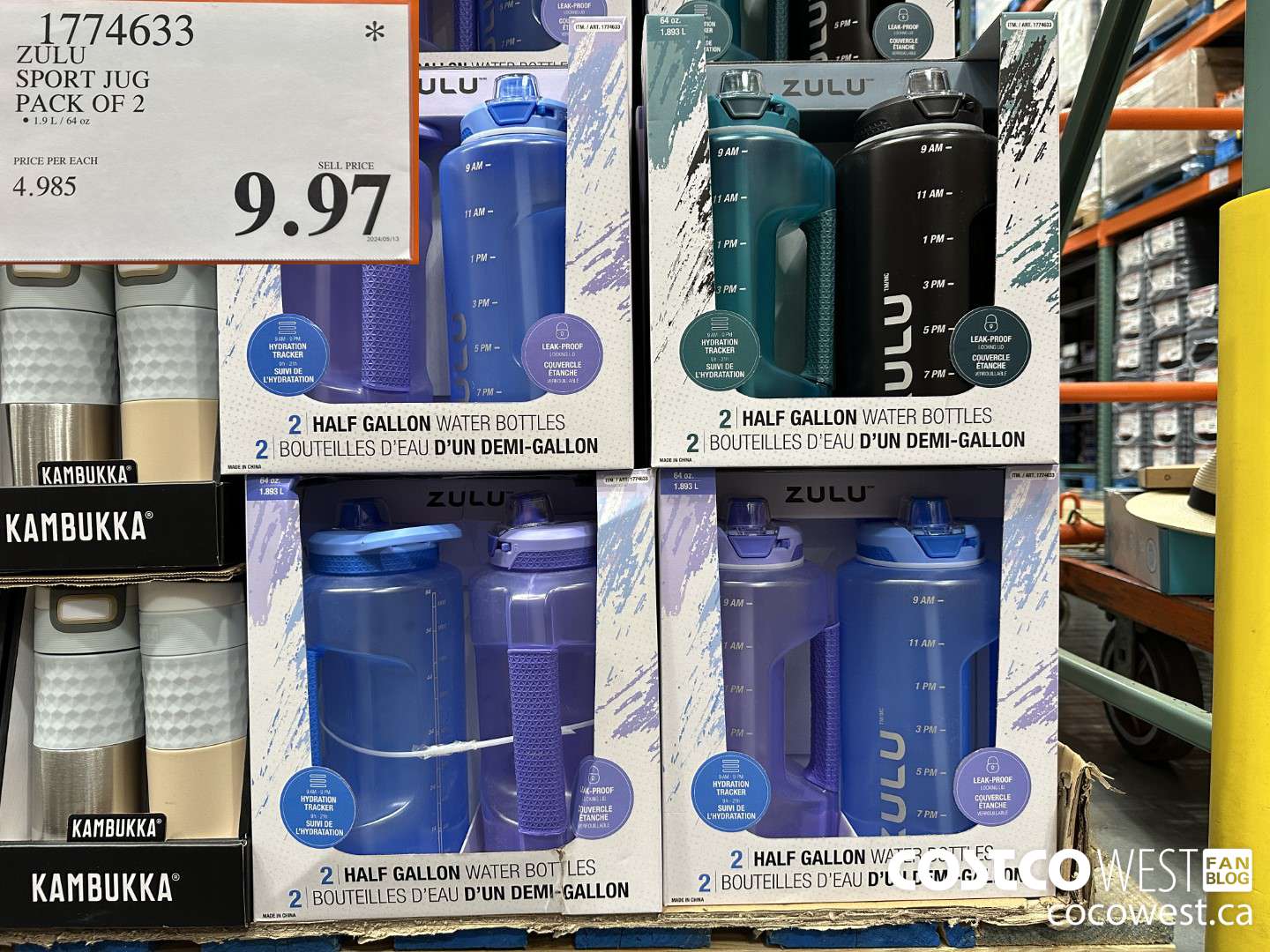 1774633 ZULU SPORT JUG PACK OF 2 $9.97