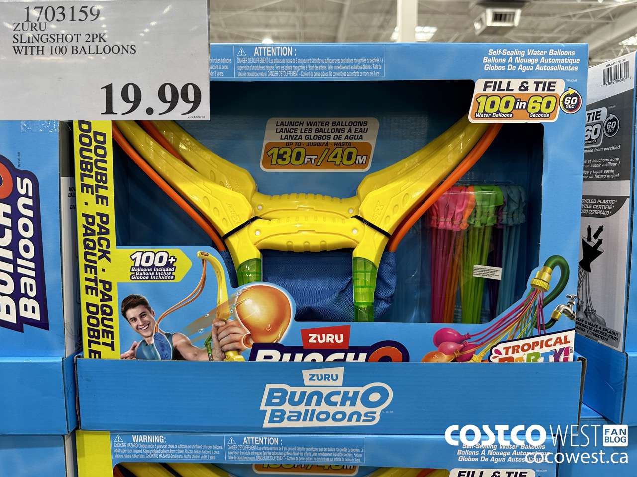 1703159 ZURU SLINGSHOT 2PK WITH 100 BALLOONS $19.99