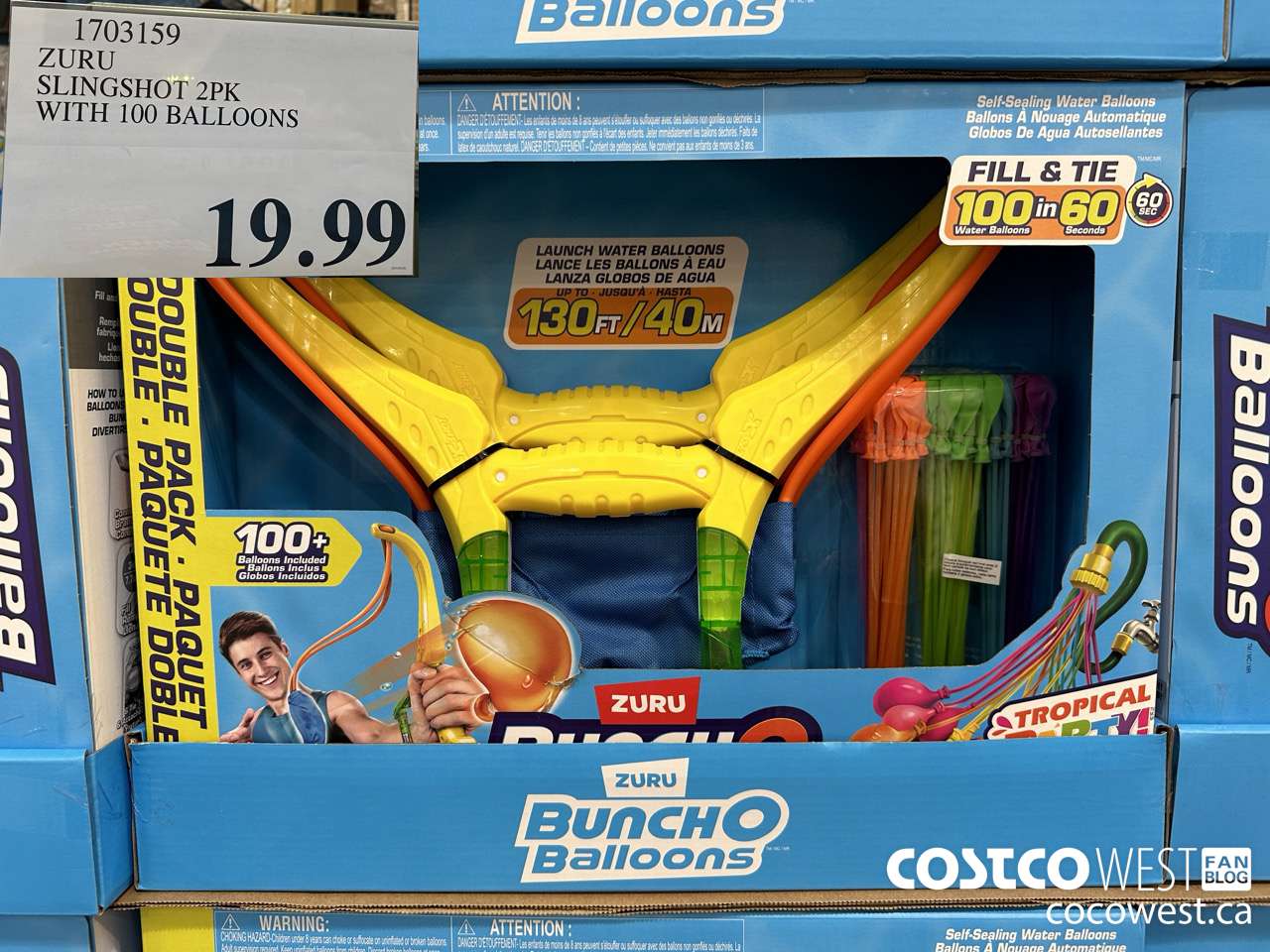 1703159 ZURU SLINGSHOT 2PK WITH 100 BALLOONS $19.99