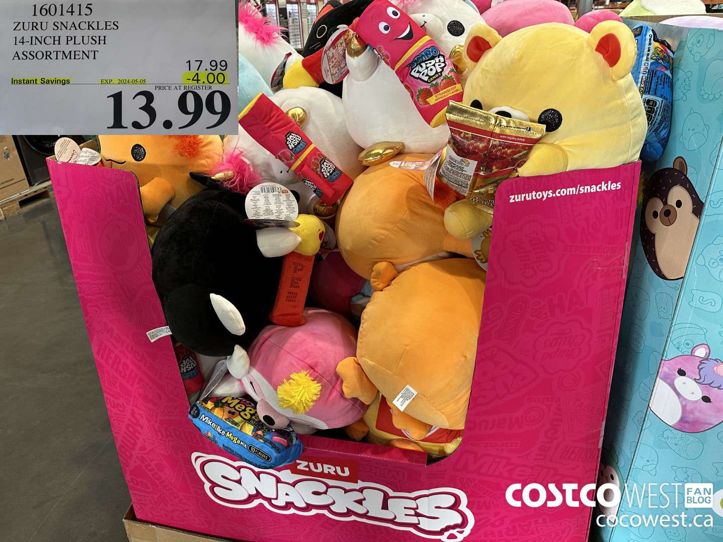 1601415 ZURU SNACKLES 14-INCH PLUSH ASSORTMENT  ($4.00 INSTANT SAVINGS EXPIRES ON 2024-05-05) $13.99
