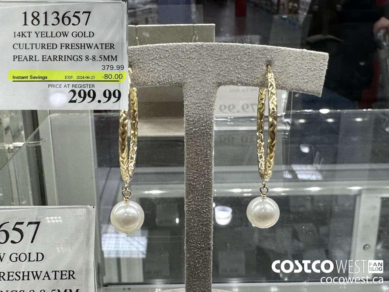 1813657 14KT YELLOW GOLD CULTURED FRESHWATER PEARL EARRINGS 8-8.5MM ($80.00 INSTANT SAVINGS EXPIRES ON 2024-06-23) $299.99