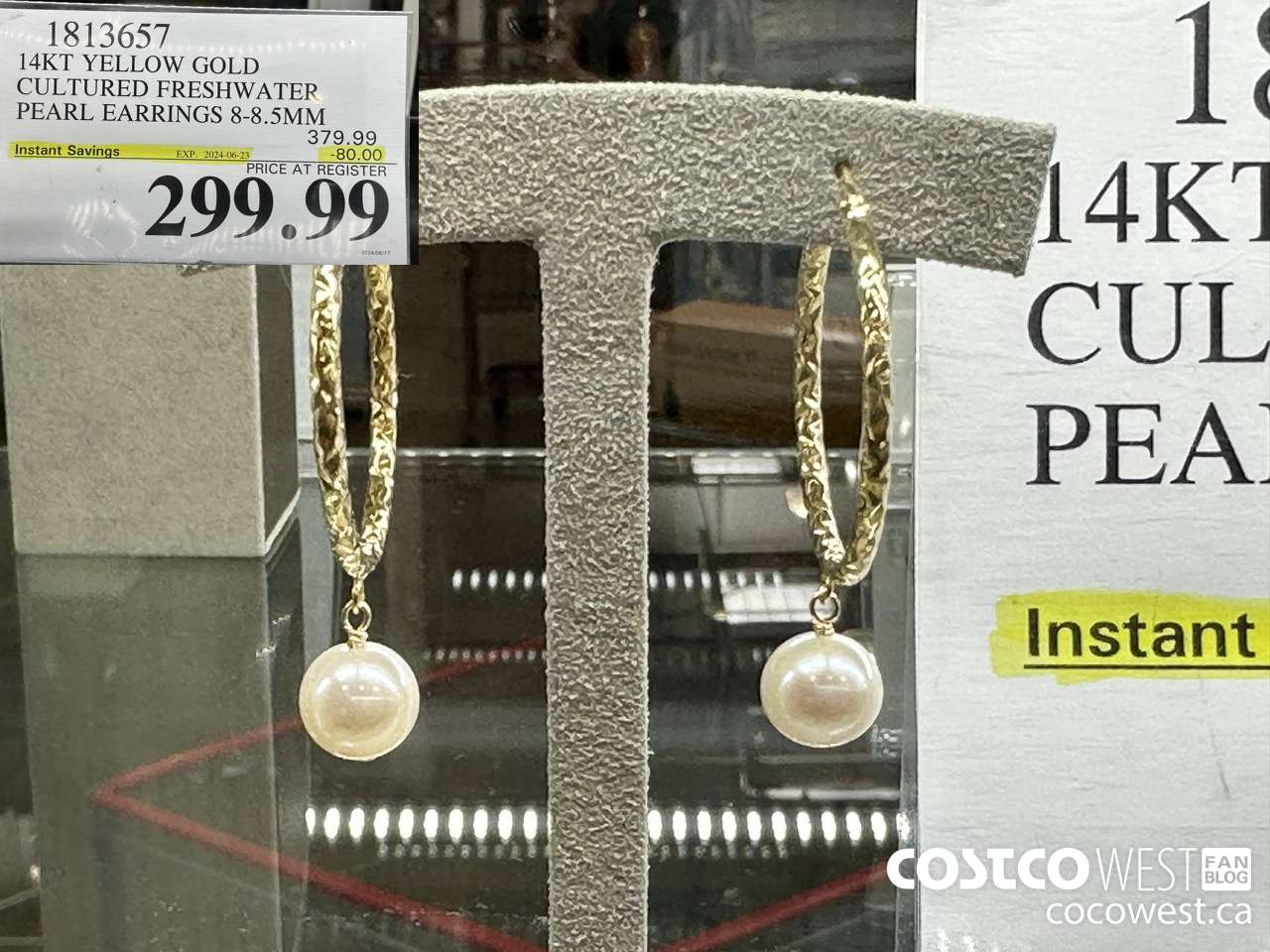 1813657 14KT YELLOW GOLD CULTURED FRESHWATER PEARL EARRINGS 8-8.5MM ($80.00 INSTANT SAVINGS EXPIRES ON 2024-06-23) $299.99