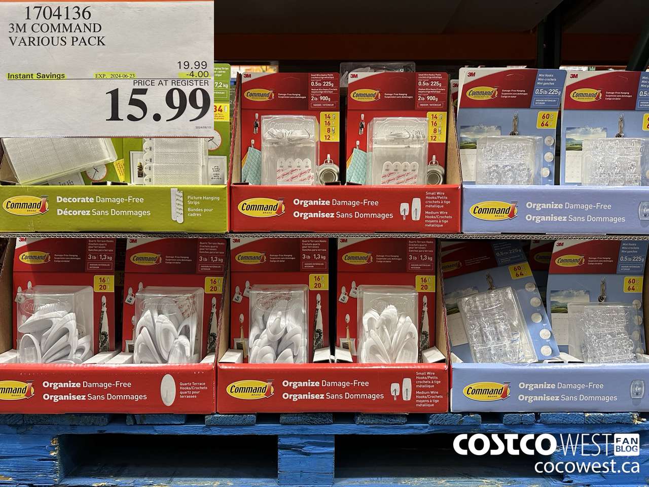 1704136 3M COMMAND VARIOUS PACK ($4.00 INSTANT SAVINGS EXPIRES ON 2024-06-23) $15.99