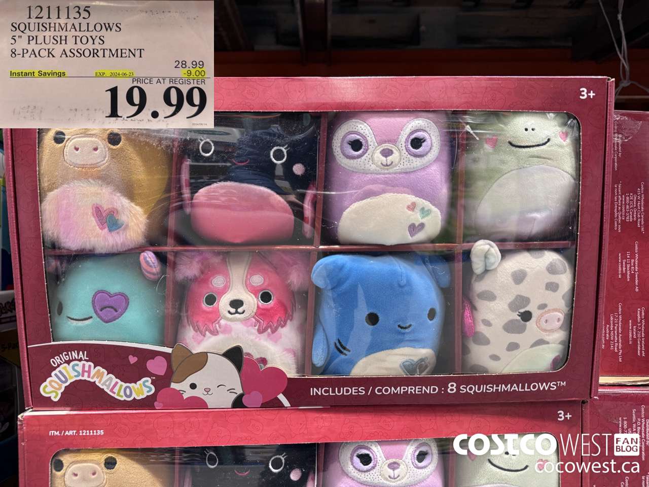 1211135 5-INCH SQUISHMALLOWS 8-PACK ASSORTMENT ($9.00 INSTANT SAVINGS EXPIRES ON 2024-06-23) $19.99