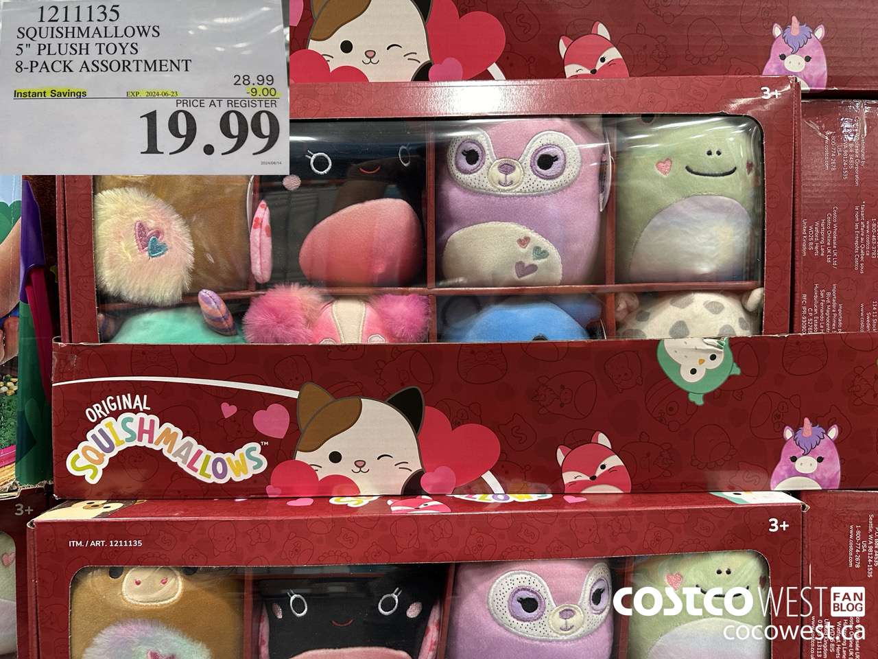 1211135 5-INCH SQUISHMALLOWS 8-PACK ASSORTMENT ($9.00 INSTANT SAVINGS EXPIRES ON 2024-06-23) $19.99