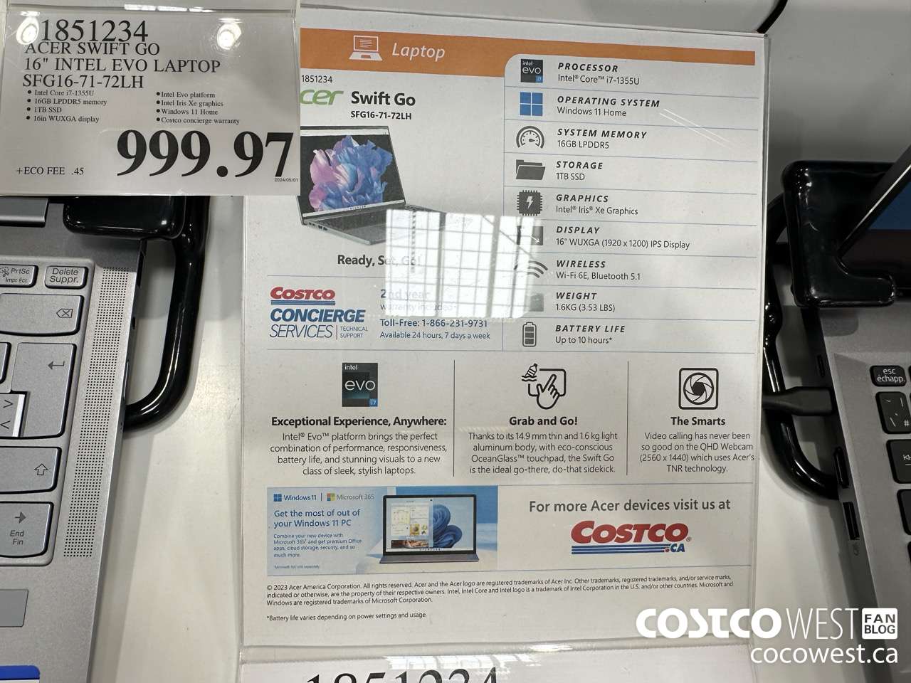 1851234 ACER SWIFT GO 16