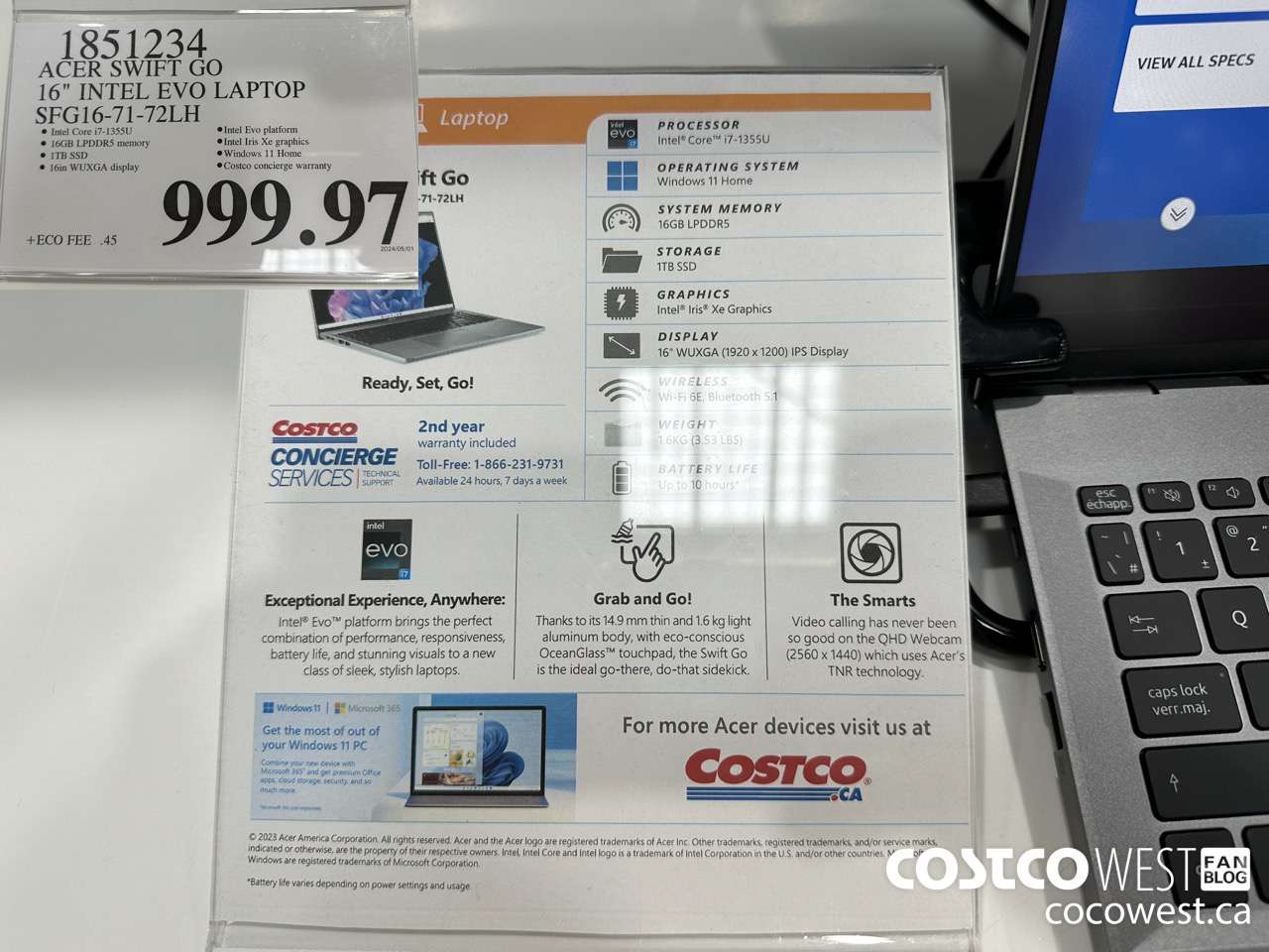 1851234 ACER SWIFT GO 16