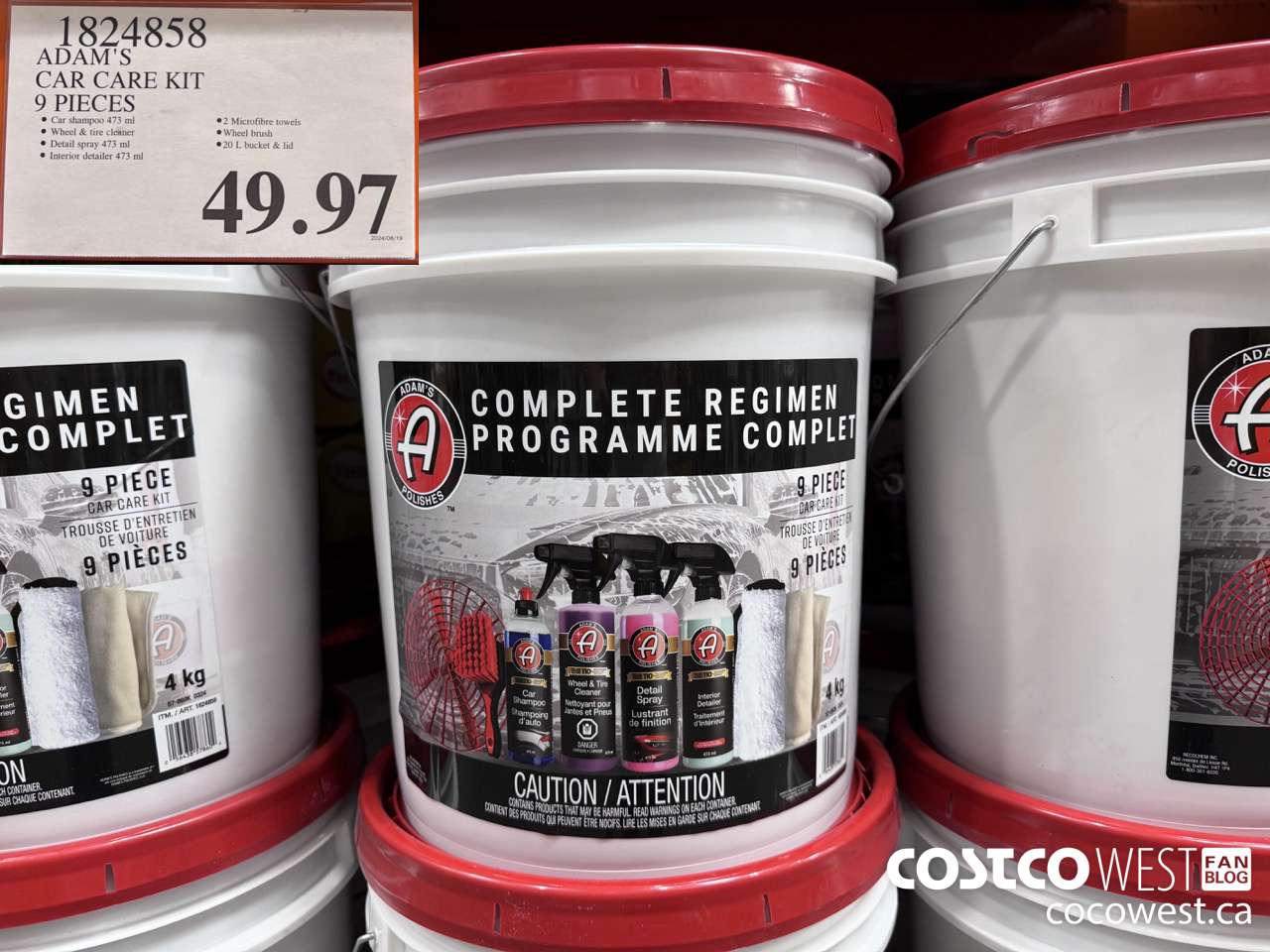 1824858 ADAM'S CAR CARE KIT 9 PIECES $49.97