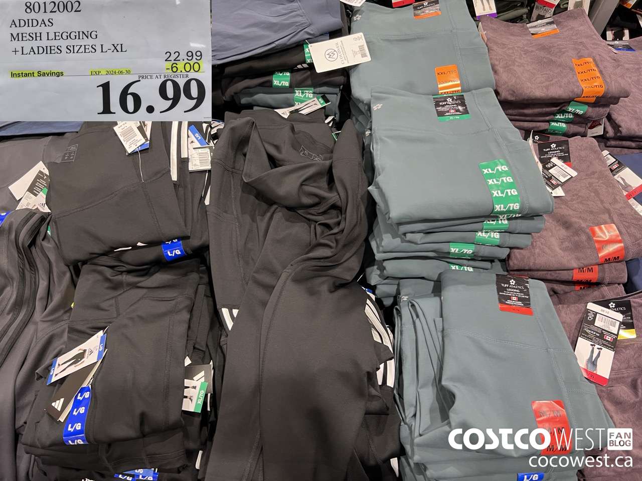 8012002 ADIDAS MESH LEGGING LADIES SIZES L-XL ($6.00 INSTANT SAVINGS EXPIRES ON 2024-06-30) $16.99