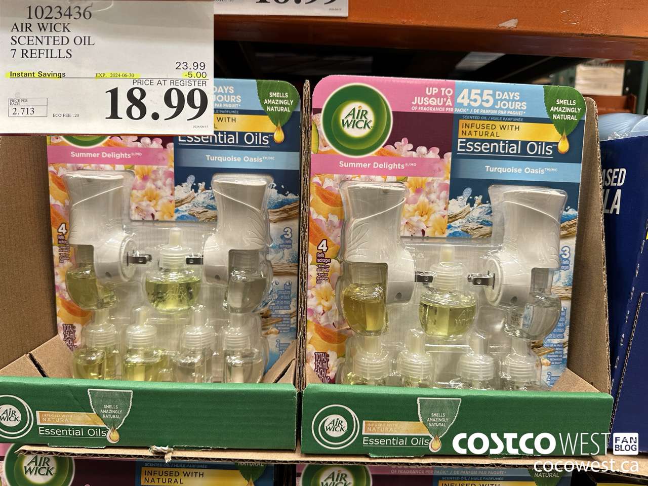 1023436 AIR WICK SCENTED OIL 7 refills ($5.00 INSTANT SAVINGS EXPIRES ON 2024-06-30) $18.99