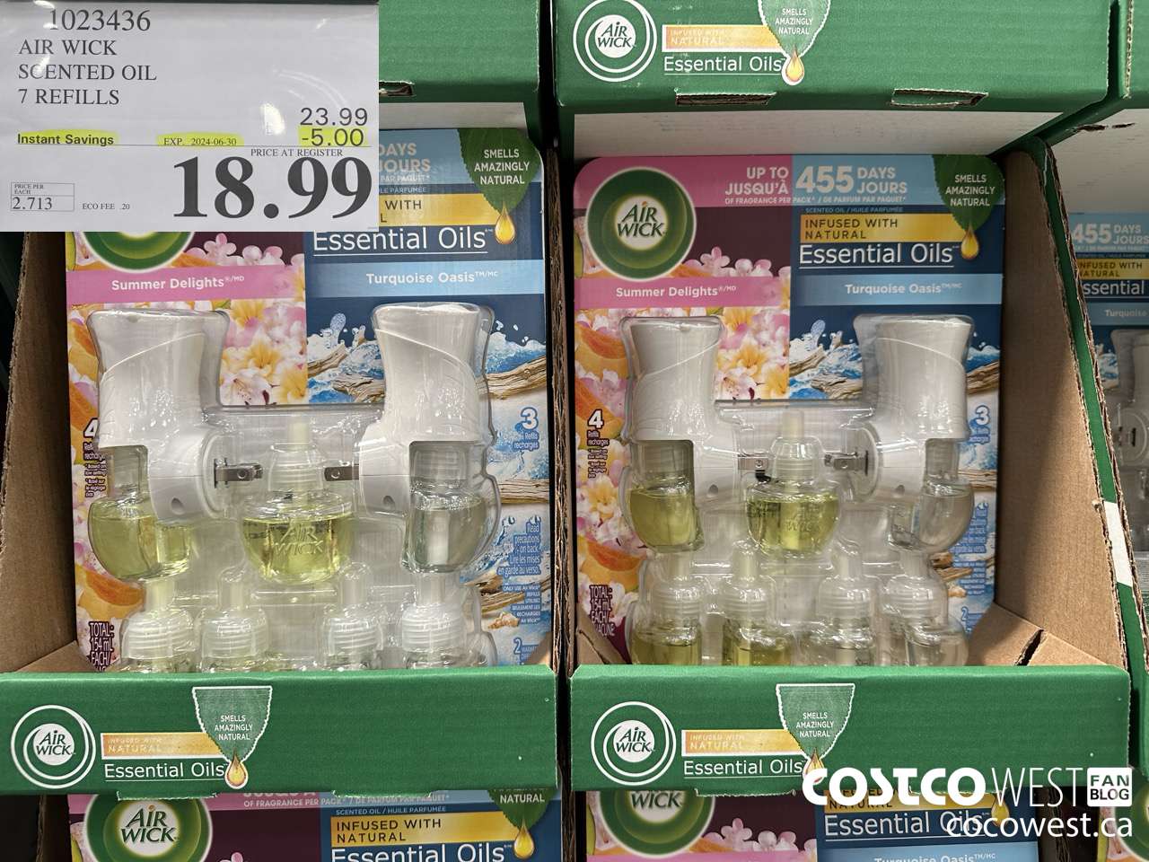 1023436 AIR WICK SCENTED OIL 7 refills ($5.00 INSTANT SAVINGS EXPIRES ON 2024-06-30) $18.99