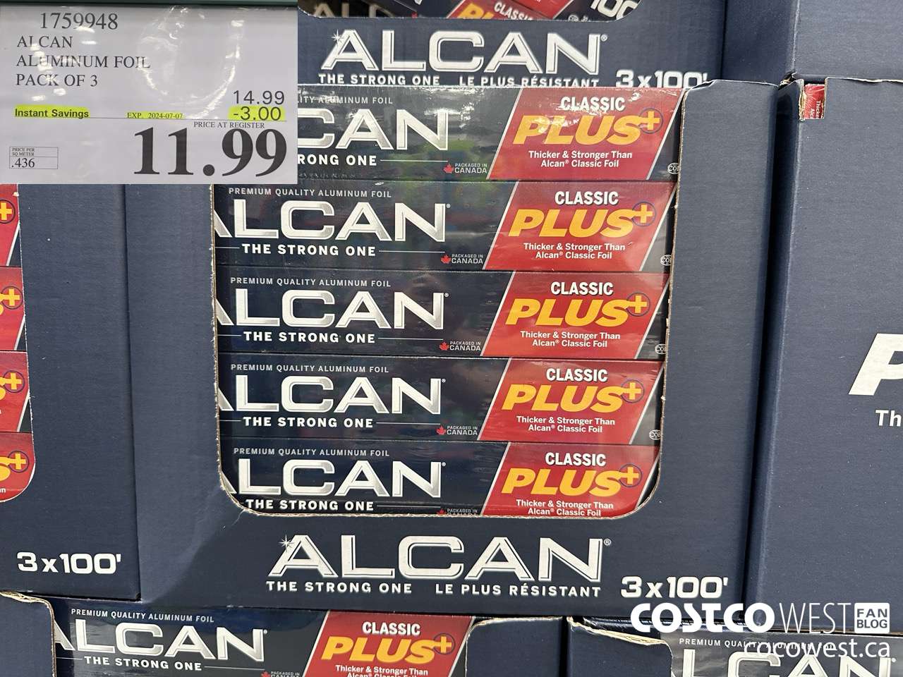 1759948 ALCAN ALUMINUM FOIL PACK OF 3 ($3.00 INSTANT SAVINGS EXPIRES ON 2024-07-07) $11.99