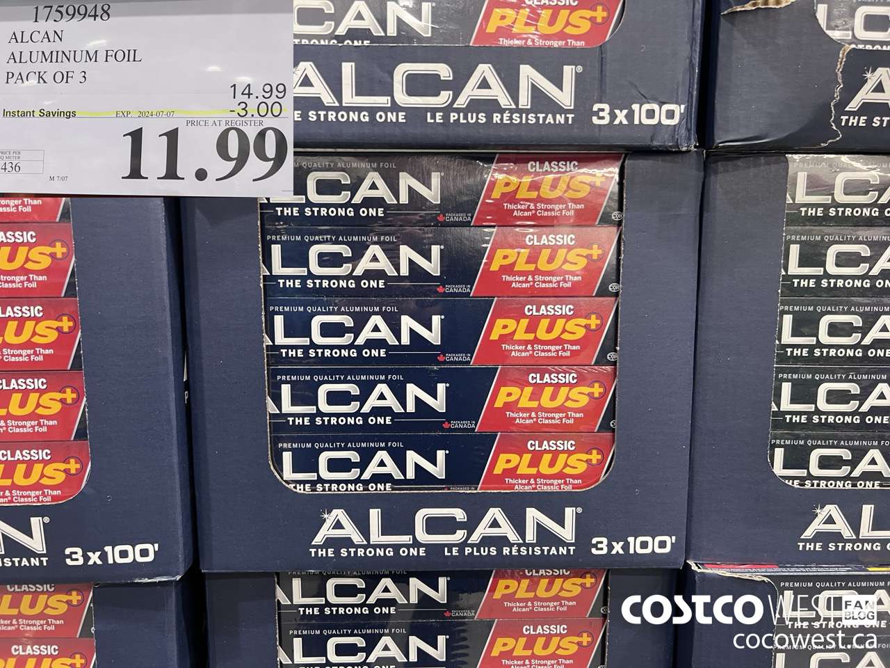1759948 ALCAN ALUMINUM FOIL PACK OF 3 ($3.00 INSTANT SAVINGS EXPIRES ON 2024-07-07) $11.99