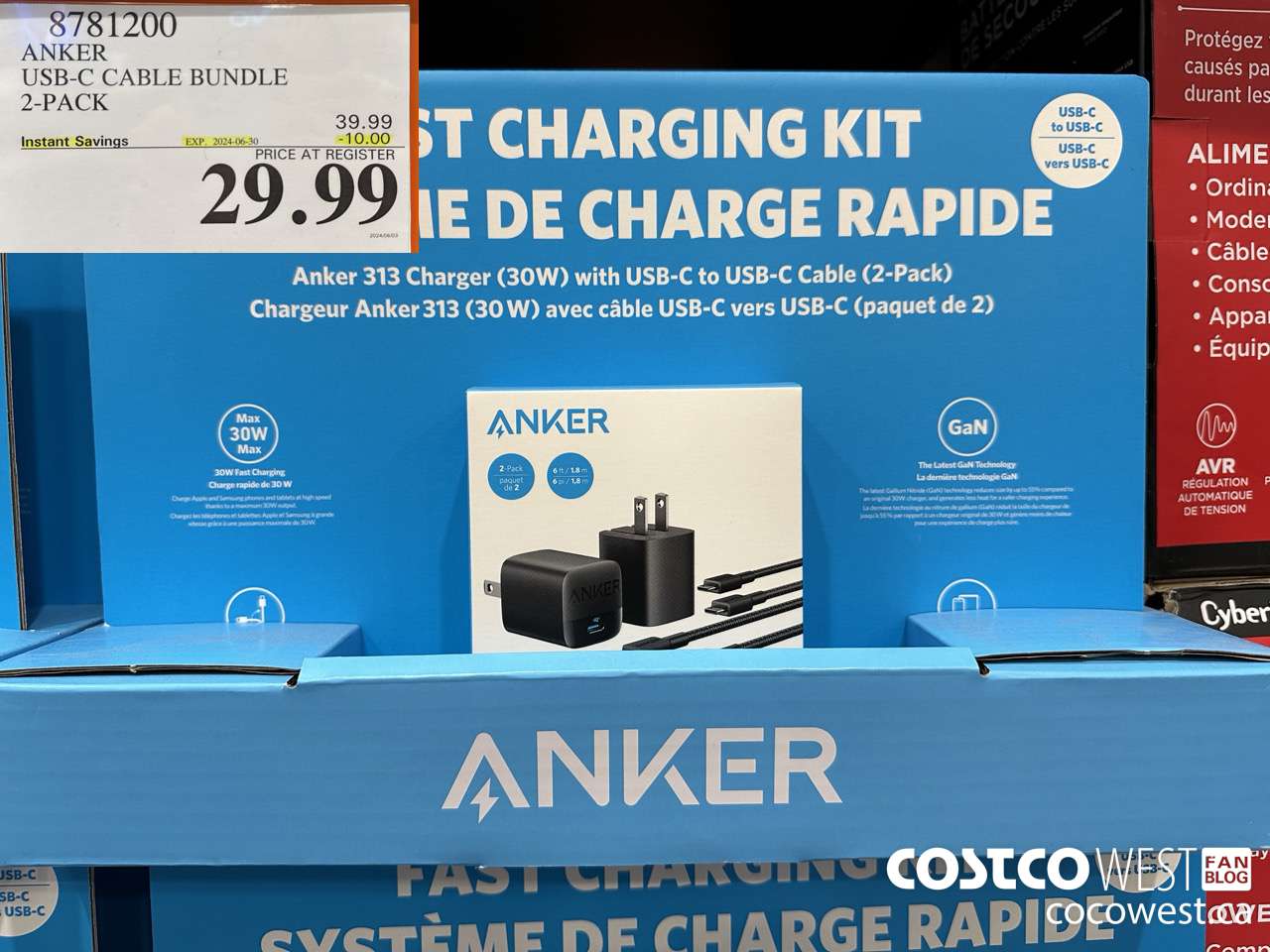 8781200 ANKER USB-C CABLE BUNDLE 2-PACK ($10.00 INSTANT SAVINGS EXPIRES ON 2024-06-30) $29.99