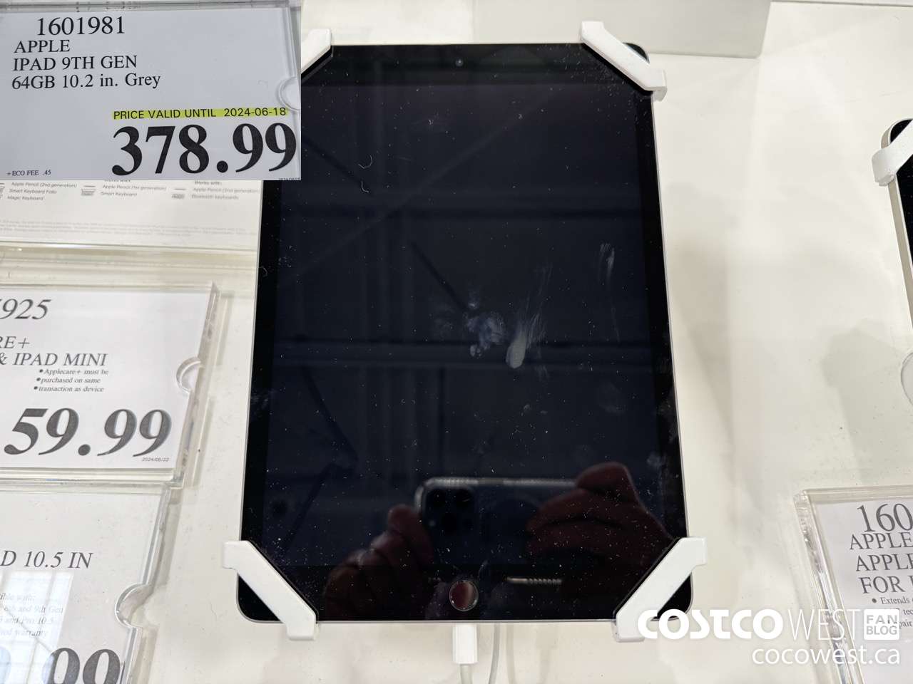 1601981 APPLE IPAD 9TH GEN 64GB 10.2 IN. GREY (EXPIRES ON 2024-06-18) $378.99