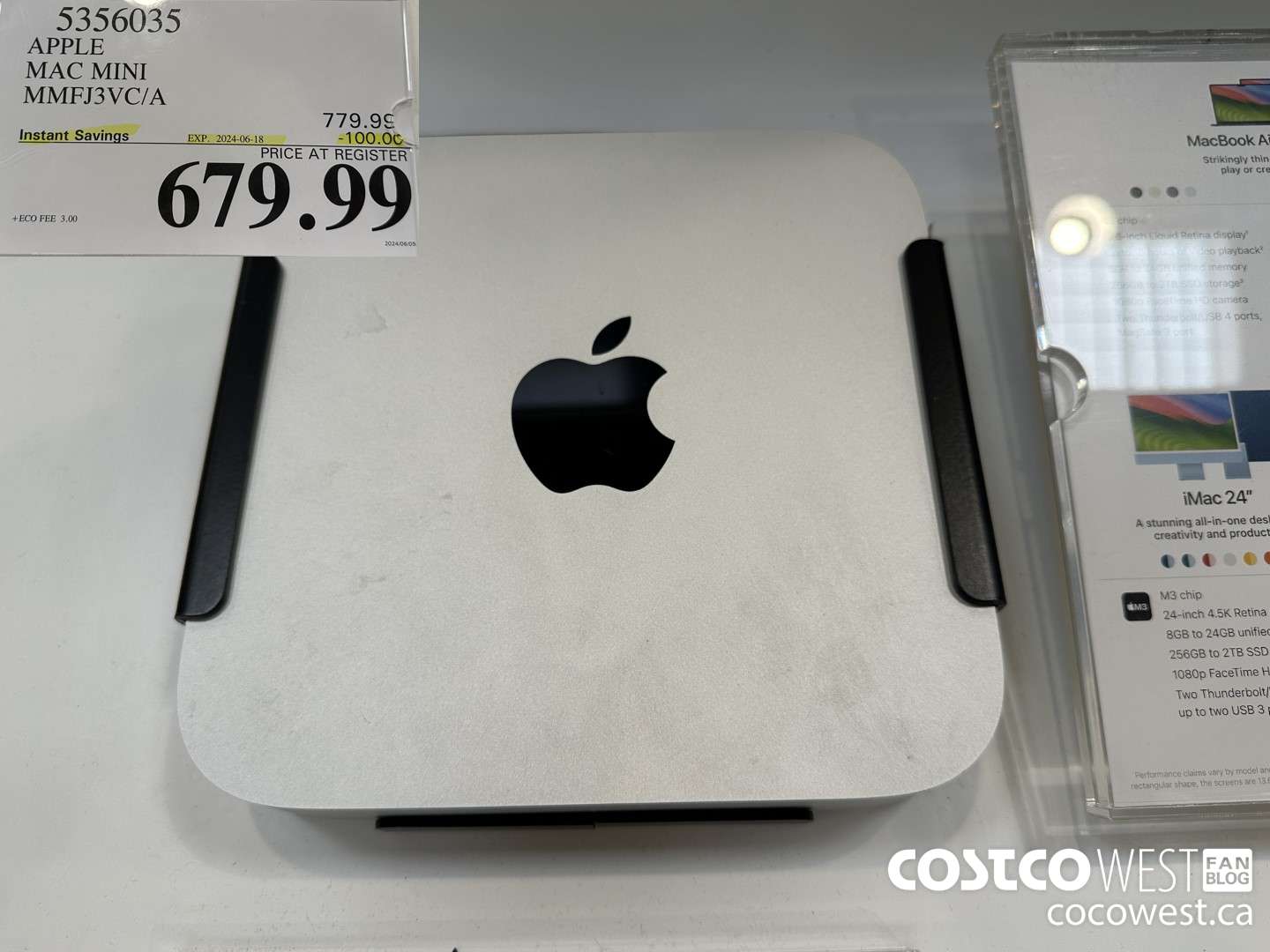 5356035 APPLE MAC MINI MMFJ3VC/A ($100.00 INSTANT SAVINGS EXPIRES ON 2024-06-18) $679.00