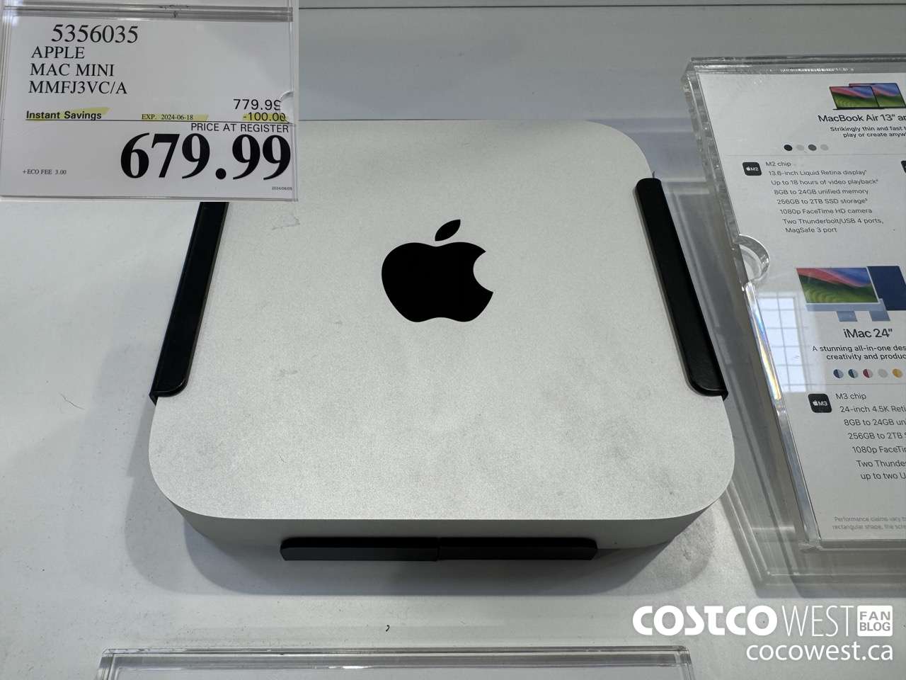 5356035 APPLE MAC MINI MMFJ3VC/A ($100.00 INSTANT SAVINGS EXPIRES ON 2024-06-18) $679.99