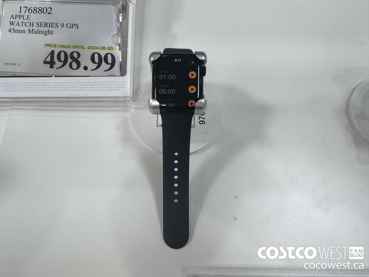 1768802 APPLE WATCH SERIES 9 GPS 45MM MIDNIGHT (EXPIRES ON 2024-06-30) $498.99