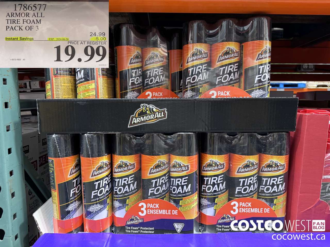 1786577 ARMOR ALL TIRE FOAM PACK OF 3 ($5.00 INSTANT SAVINGS EXPIRES ON 2024-06-30) $19.99