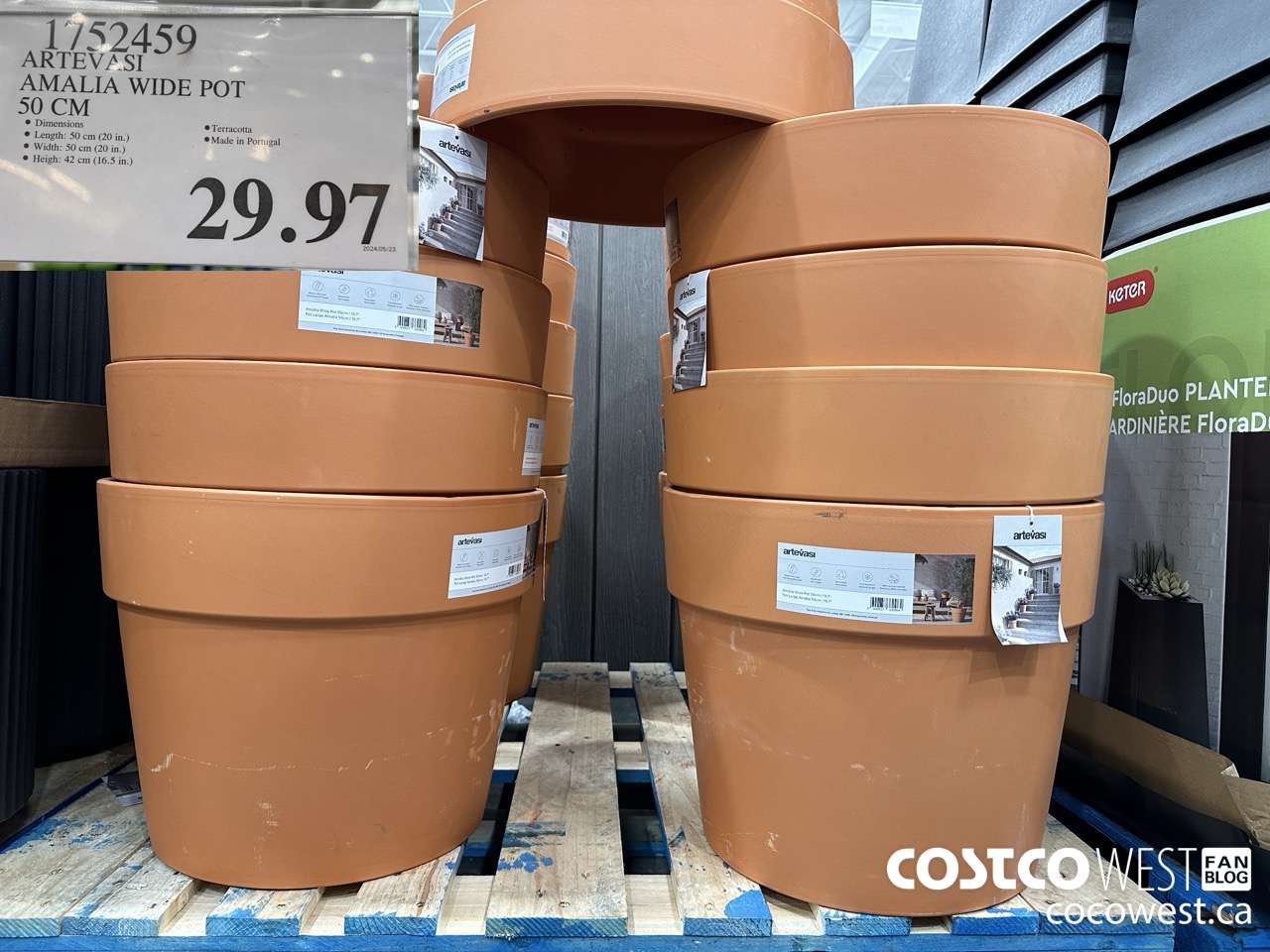 1752459 ARTEVASI AMELIA WIDE POT 50 CM $29.97