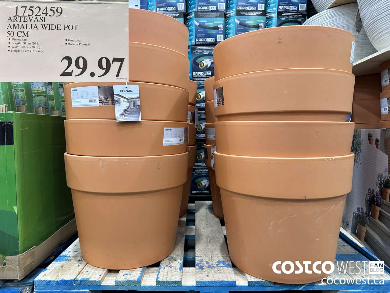 1752459 ARTEVASI AMELIA WIDE POT 50 CM $29.97