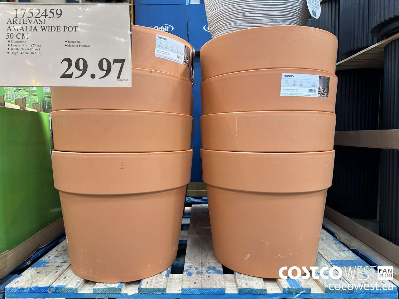 1752459 ARTEVASI AMELIA WIDE POT 50 CM $29.97