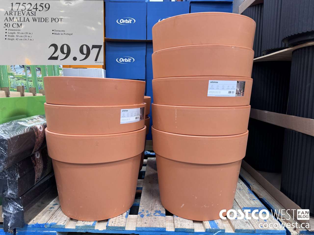 1752459 ARTEVASI AMELIA WIDE POT 50 CM $29.97