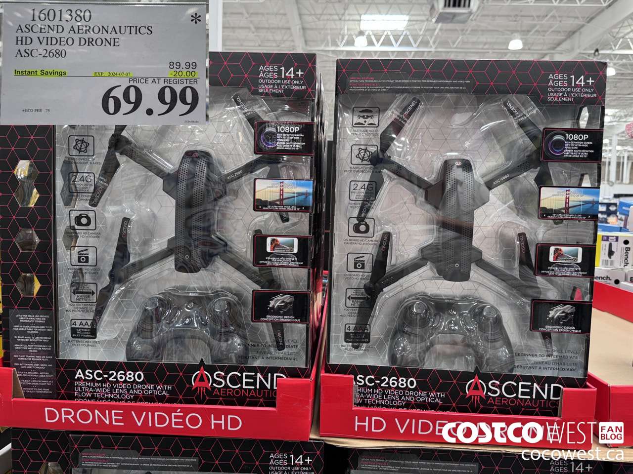 1601380 ASCEND AERONAUTICS HD VIDEO DRONE ASC-2680 ($20.00 INSTANT SAVINGS EXPIRES ON 2024-07-07) $69.99