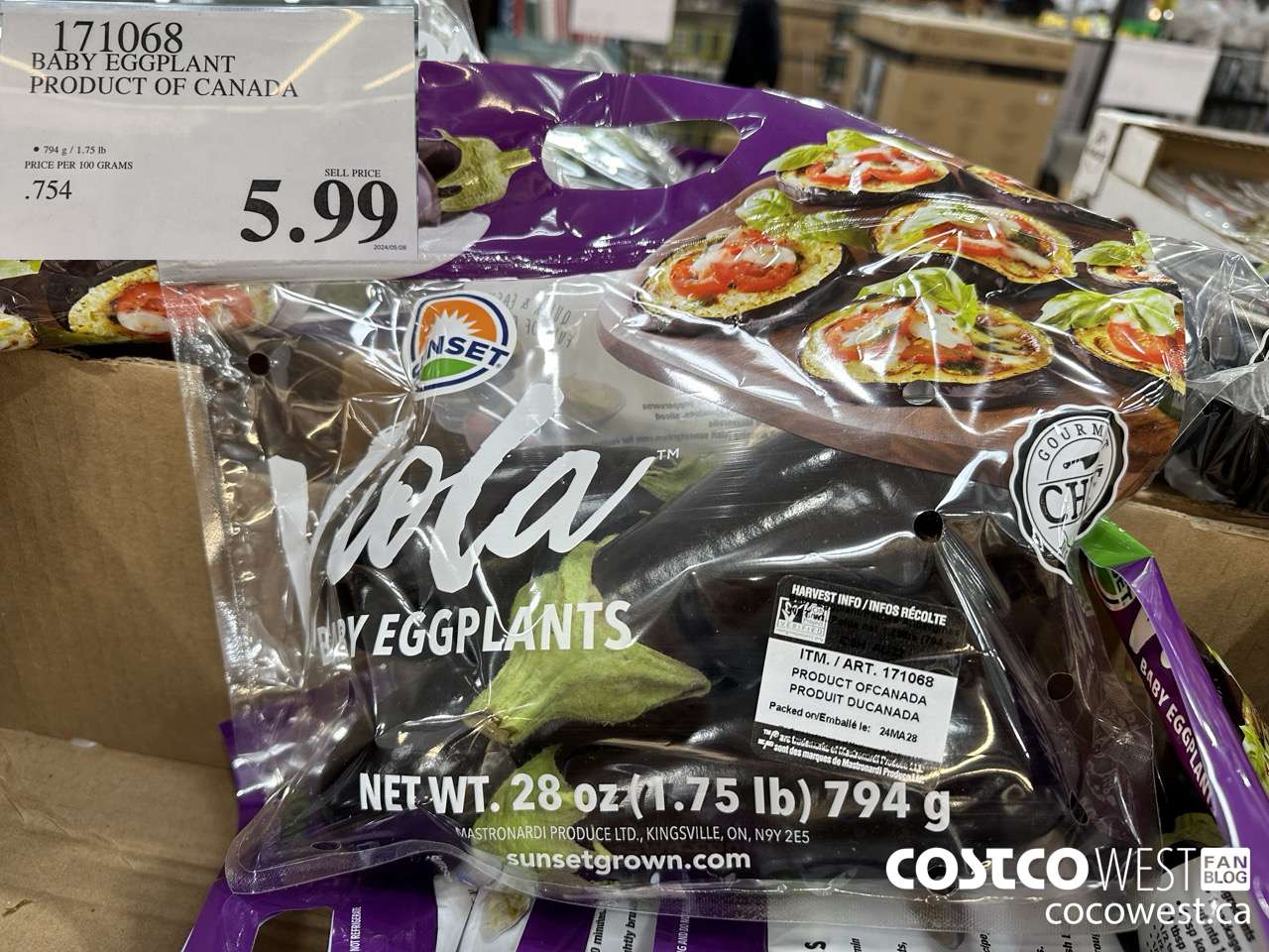 171068 BABY EGGPLANT PRODUCT OF CANADA $5.99