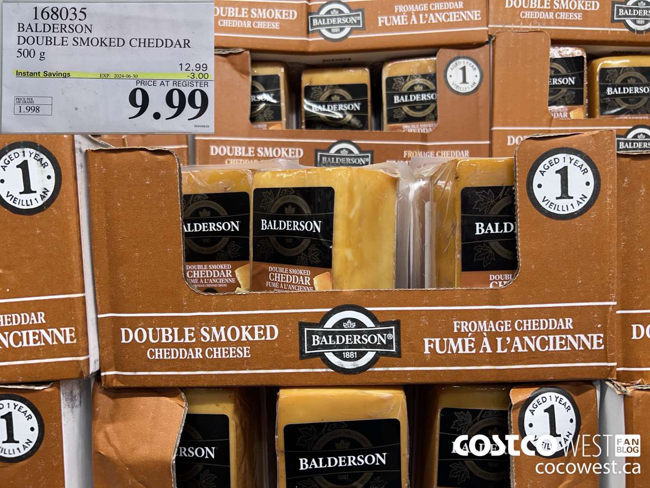 168035 BALDERSON DOUBLE SMOKED CHEDDAR 500 g ($3.00 INSTANT SAVINGS EXPIRES ON 2024-06-30) $9.99