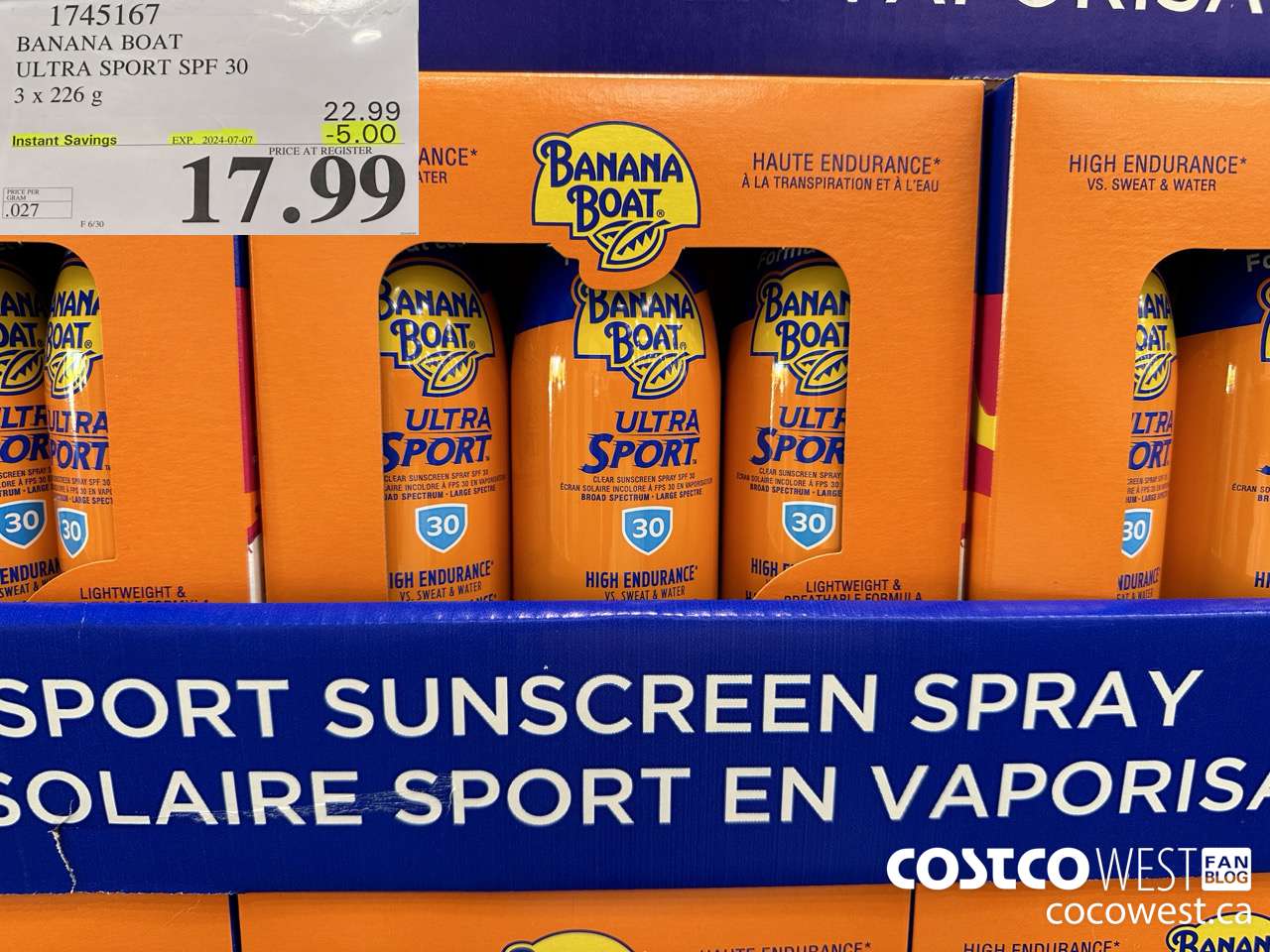 1745167 BANANA BOAT ULTRA SPORT SPF 30 3 X 226 G ($5.00 INSTANT SAVINGS EXPIRES ON 2024-07-07) $17.99