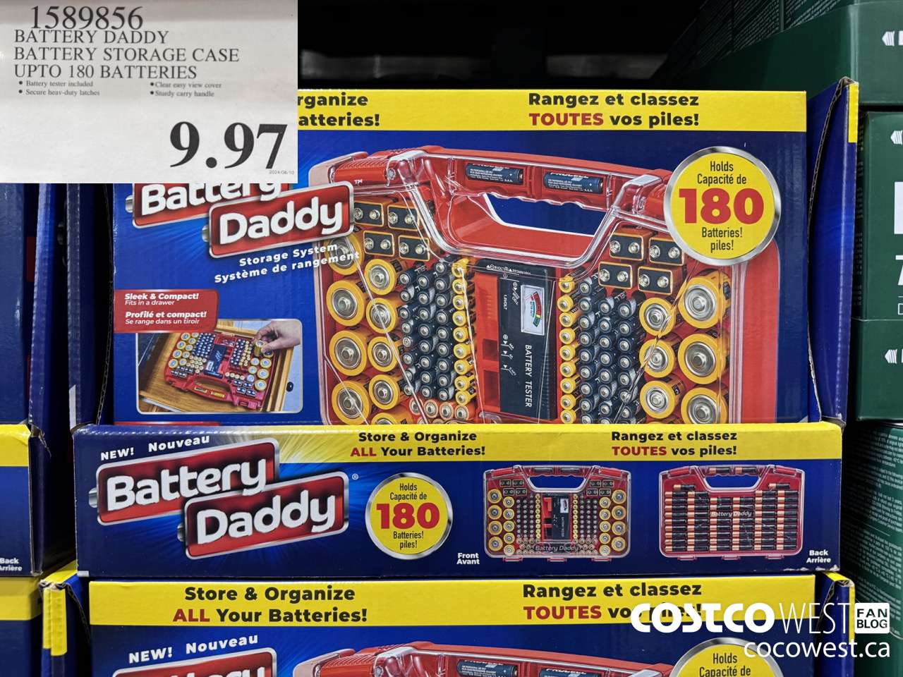 1589856 BATTERY DADDY BATTERY STORAGE CASE UP TO 180 BATTERIES $9.97